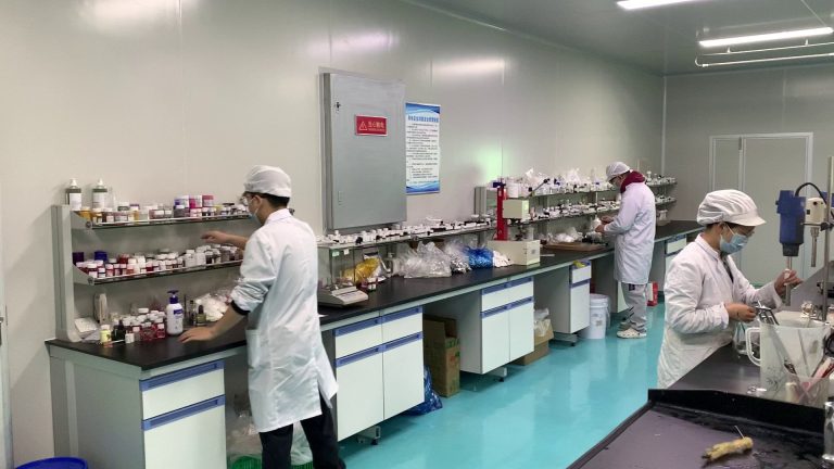 Laboratory and formulation work at the jogonglabs cosmetics factory