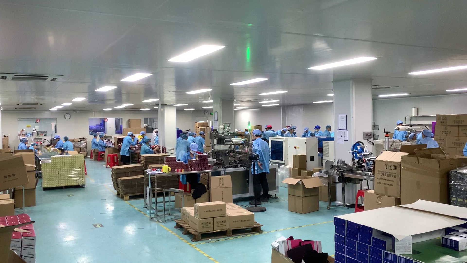 jogonglabs packaging hall during a production run